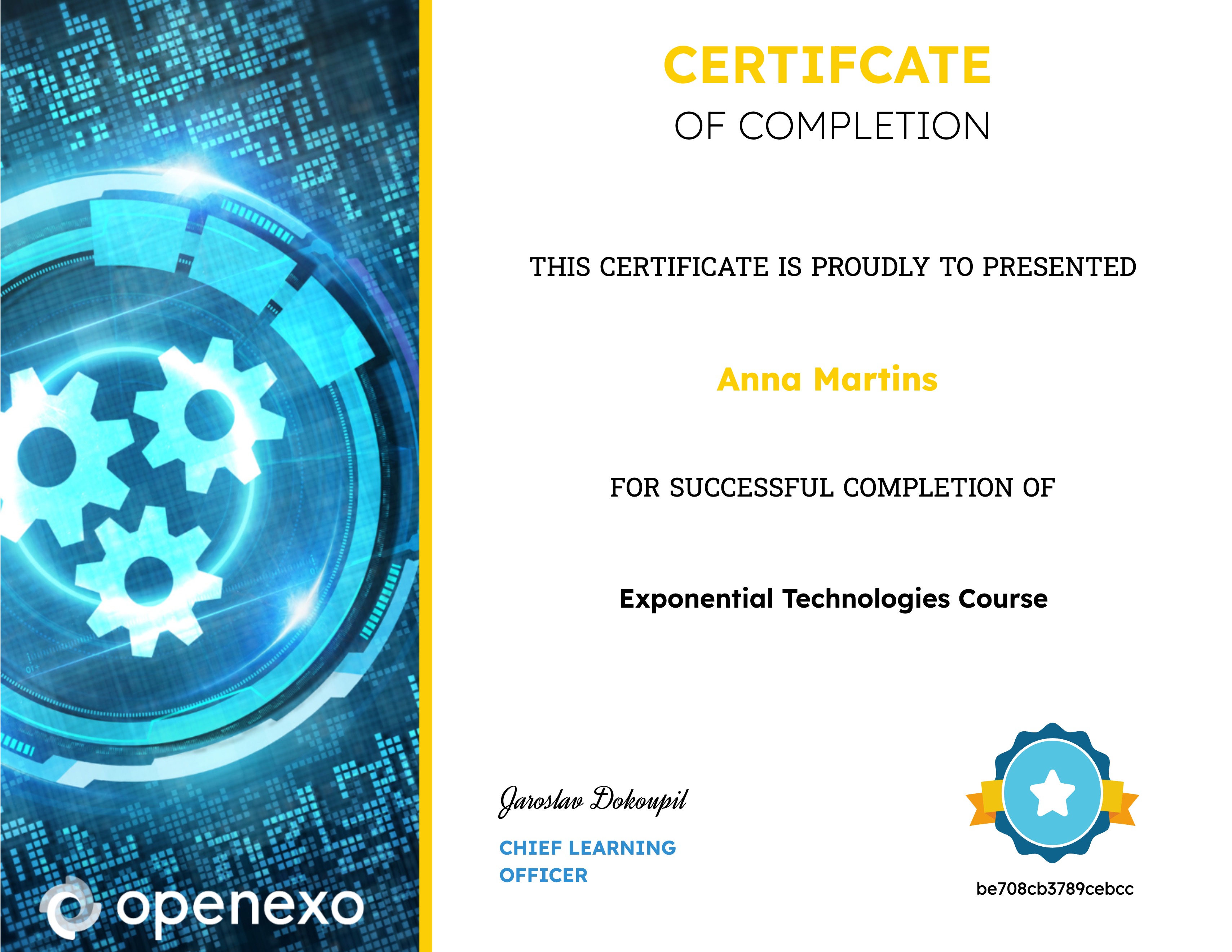 Exponential Technologies Course