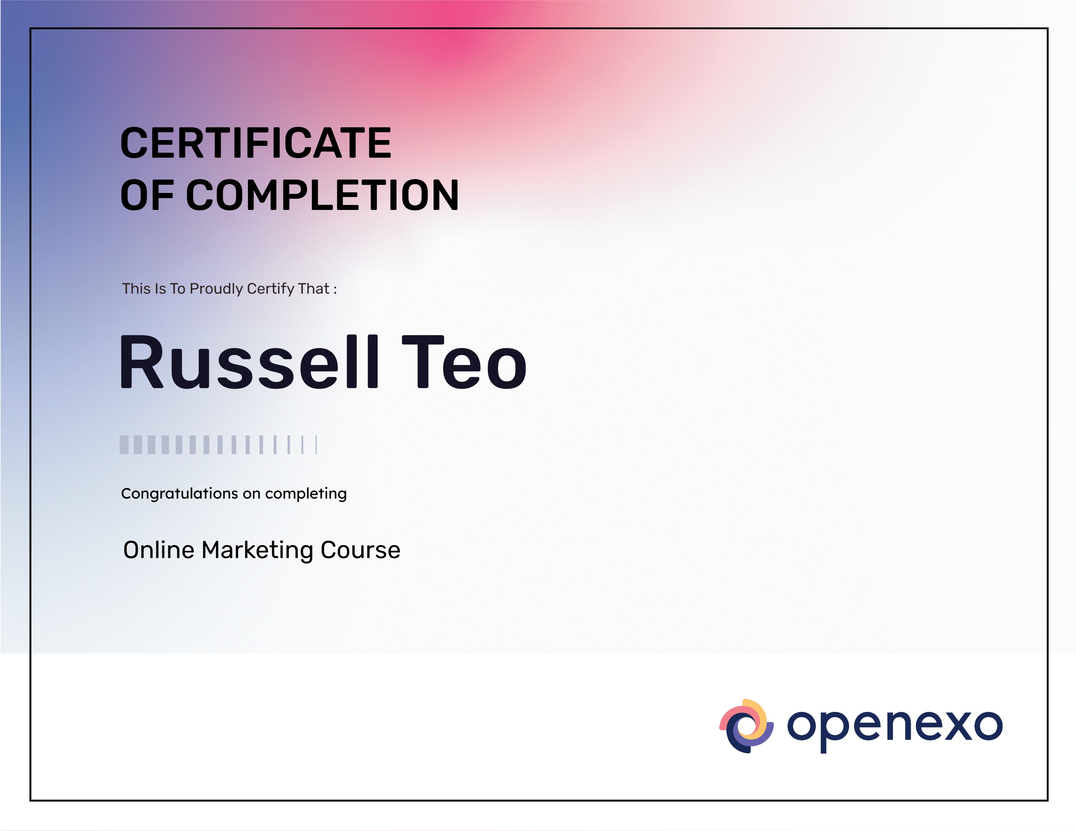 Online Marketing Course